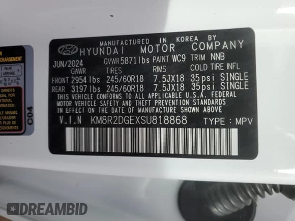 ✅ 2025 Hyundai Palisade SEL • VIN: KM8R2DGEXSU818868 • Лот: 81522734. Опубликован ранее на Copart с пробегом 606 миль. Бесплатный доступ к архиву аукционных продаж из США и подробный отчёт об истории автомобиля на DreamBid. Изображение 13.