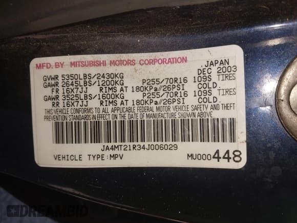 ✅ 2004 Mitsubishi Montero Sport LS • VIN: JA4MT21R34J006029 • Lot: 43662306. Wystawiony na IAAI z przebiegiem 188 398 mil. Bezpłatny archiwum sprzedaży aukcyjnych z USA i szczegółowy raport historii pojazdu na DreamBid. Zdjęcie 9.