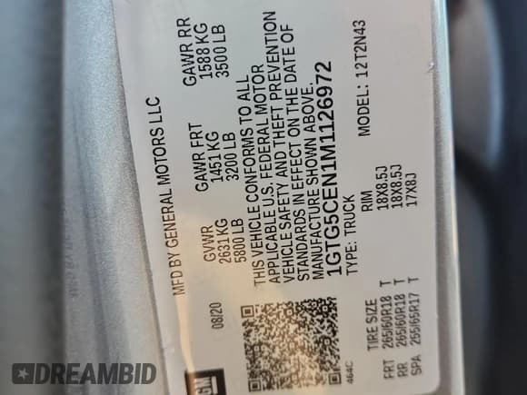 ✅ 2021 GMC Canyon 2WD Elevation • VIN: 1GTG5CEN1M1126972 • Лот: 64304255. Опубликован ранее на Copart с пробегом 44 094 миль. Бесплатный доступ к архиву аукционных продаж из США и подробный отчёт об истории автомобиля на DreamBid. Изображение 12.