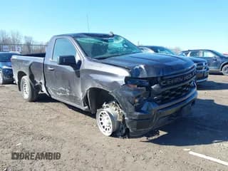✅ 2024 Chevrolet Silverado 1500 Work Truck • VIN: 3GCNDAEDXRG317577 • Лот: 41812381. Опубликован ранее на IAAI с пробегом 8 998 миль. Бесплатный доступ к архиву аукционных продаж из США и подробный отчёт об истории автомобиля на DreamBid. Изображение 1.