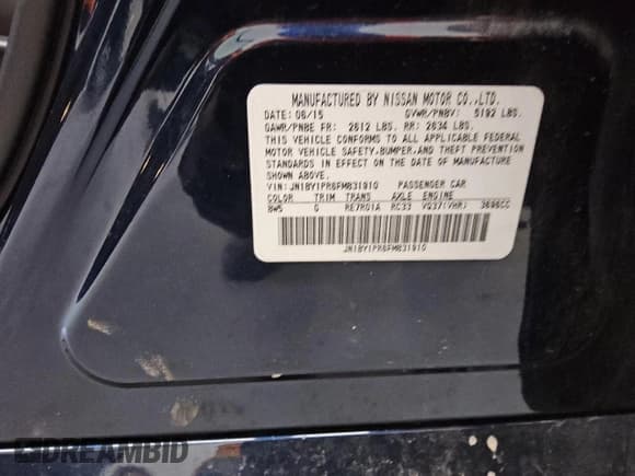 ✅ 2015 Infiniti Q70 • VIN: JN1BY1PR6FM831910 • Lot: 88753915. Listed on Copart with 170,932 mi. Free auction sales archive from the USA and detailed vehicle history report at DreamBid. Image 12.