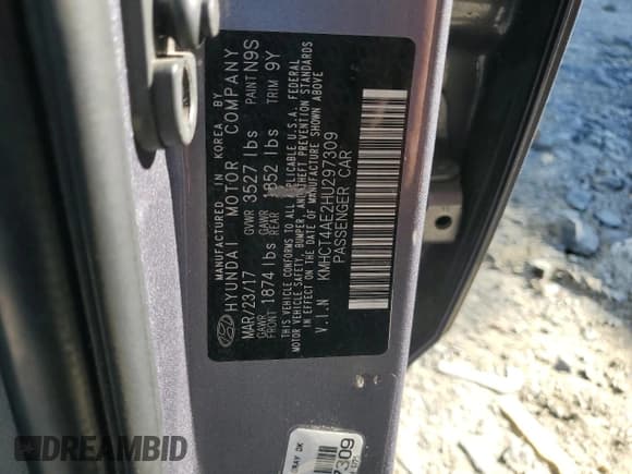 ✅ 2017 Hyundai Accent SE • VIN: KMHCT4AE2HU297309 • Lot: 82266675. Wystawiony na Copart z przebiegiem 104 767 mil. Bezpłatny archiwum sprzedaży aukcyjnych z USA i szczegółowy raport historii pojazdu na DreamBid. Zdjęcie 12.