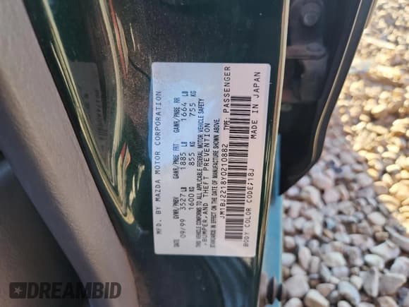 ✅ 2000 Mazda Protege ES • VIN: JM1BJ2218Y0210882 • Lot: 84791965. Wystawiony na Copart z przebiegiem 132 055 mil. Bezpłatny archiwum sprzedaży aukcyjnych z USA i szczegółowy raport historii pojazdu na DreamBid. Zdjęcie 12.