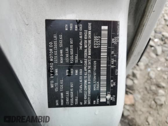 ✅ 2013 Ford Transit Connect XLT • VIN: NM0LS7DN1DT159326 • Lot: 81146335. Listed on Copart with 105,901 mi. Free auction sales archive from the USA and detailed vehicle history report at DreamBid. Image 13.