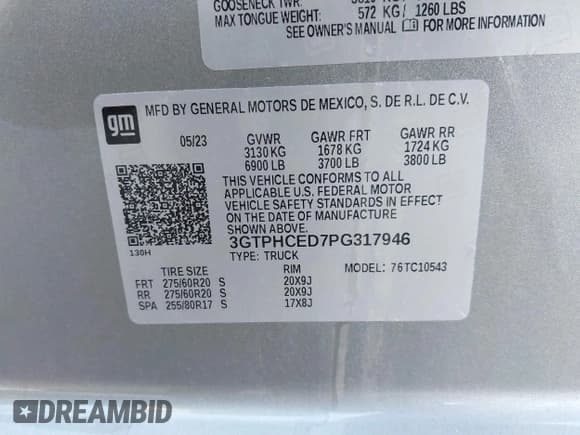 ✅ 2023 GMC Sierra 1500 Elevation • VIN: 3GTPHCED7PG317946 • Лот: 41878357. Опубликован ранее на IAAI с пробегом 15 494 миль. Бесплатный доступ к архиву аукционных продаж из США и подробный отчёт об истории автомобиля на DreamBid. Изображение 9.