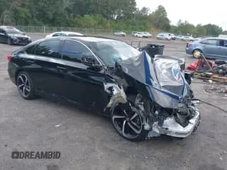 ✅ 2021 Honda Accord Sport SE • VIN: 1HGCV1F40MA093490 • Lot: 43267455. Listed on IAAI with 79,010 mi. Free auction sales archive from the USA and detailed vehicle history report at DreamBid. Image 1.