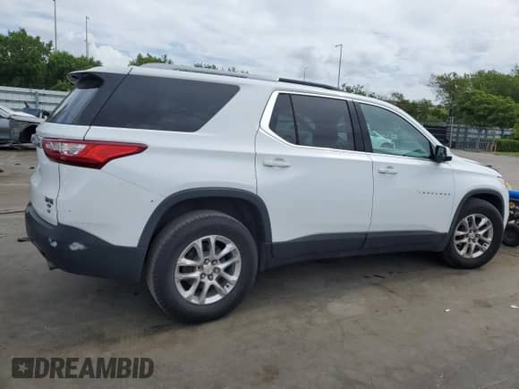 2018 Chevrolet Traverse LT Cloth z VIN 1GNERGKW6JJ116943, wystawiony jako Copart lot #66606595 z przebiegiem 147 715 mil mil oraz Szkoda całkowita • Salvage title. Historia ofert i sprzedaży dostępna na DreamBid. Obrazek 3.