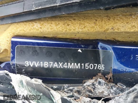 ✅ 2021 Volkswagen Tiguan S • VIN: 3VV1B7AX4MM150765 • Lot: 42505134. Listed on IAAI with 19,590 mi. Free auction sales archive from the USA and detailed vehicle history report at DreamBid. Image 9.