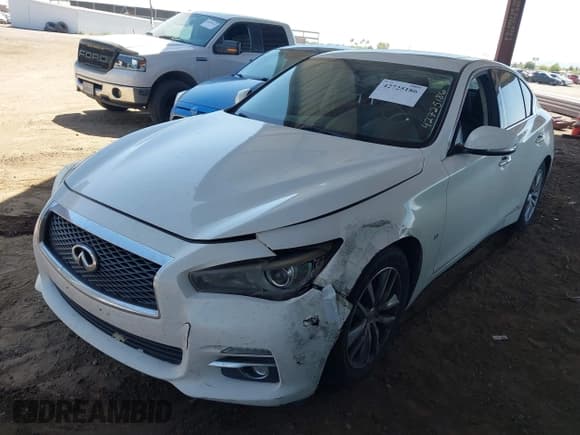 ✅ 2015 Infiniti Q50 • VIN: JN1BV7AP0FM357472 • Lot: 42725186. Listed on IAAI with 159,374 mi. Free auction sales archive from the USA and detailed vehicle history report at DreamBid. Image 2.