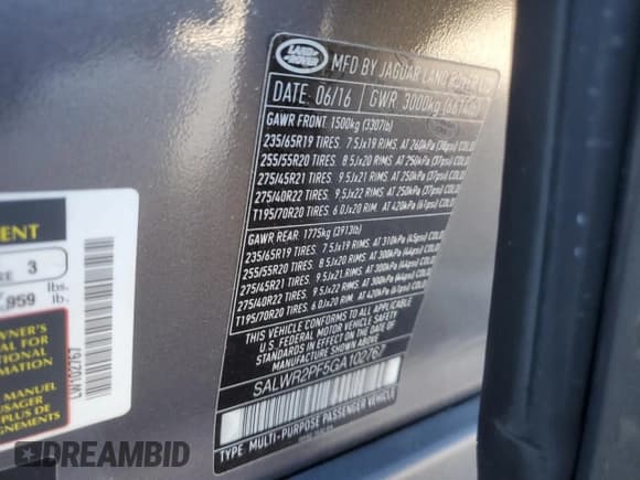 ✅ 2016 Land Rover Range Rover Sport HSE • VIN: SALWR2PF5GA102767 • Lot: 56395585. Wystawiony na Copart z przebiegiem 61 787 mil. Bezpłatny archiwum sprzedaży aukcyjnych z USA i szczegółowy raport historii pojazdu na DreamBid. Zdjęcie 13.