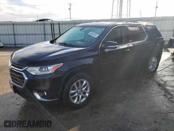 2018 Chevrolet Traverse LT Cloth z VIN 1GNERGKW8JJ165478, wystawiony jako Copart lot #43942435 z przebiegiem 71 645 mil mil oraz Szkoda całkowita • Salvage title. Historia ofert i sprzedaży dostępna na DreamBid. Obrazek 1.