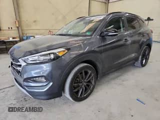 2017 Hyundai Tucson Night Edition with VIN KM8J3CA29HU477913, listed as a Copart auction lot 64895455 with 142,441 mi miles and Salvage title. Bid and sale history available at DreamBid. Image 1.
