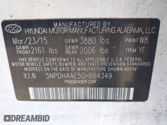 2016 Hyundai Elantra SE с VIN 5NPDH4AE5GH664349, выставлен на аукционе IAAI как лот 43062522 с пробегом 86 930 миль миль и . История ставок и продаж доступна на DreamBid. Изображение 9.