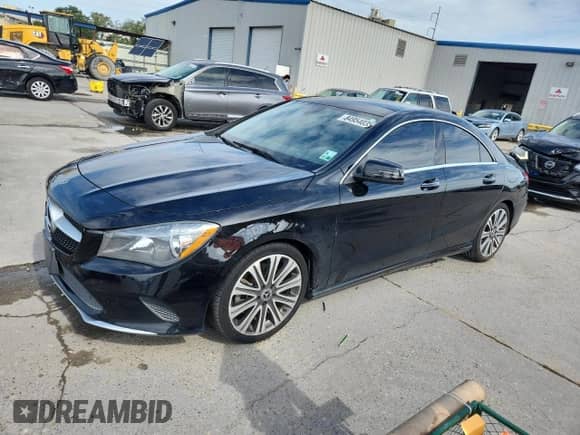 2018 Mercedes-Benz CLA 250 with VIN WDDSJ4EB8JN611573, listed as a Copart auction lot 84954035 with 90,006 mi miles and Salvage title. Bid and sale history available at DreamBid. Image 1.
