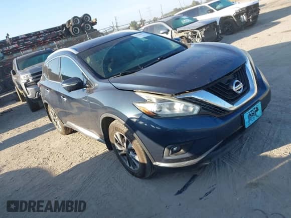 2015 Nissan Murano Platinum with VIN 5N1AZ2MH2FN276757, listed as a IAAI auction lot 43289590 with 141,918 mi miles and . Bid and sale history available at DreamBid. Image 1.