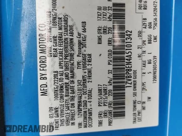 ✅ 2010 Ford Mustang V6 • VIN: 1ZVBP8EN4A5101342 • Lot: 92412715. Wystawiony na Copart z przebiegiem 163 627 mil. Bezpłatny archiwum sprzedaży aukcyjnych z USA i szczegółowy raport historii pojazdu na DreamBid. Zdjęcie 12.