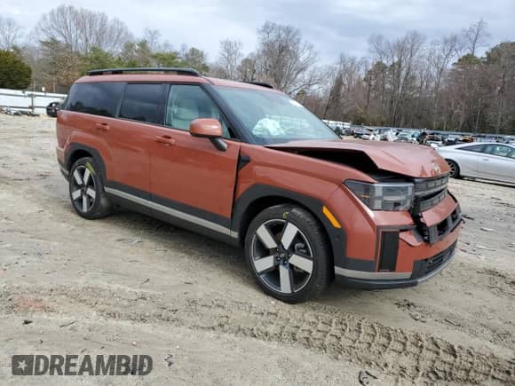 2024 Hyundai Santa Fe Limited с VIN 5NMP3DG13RH013768, выставлен на аукционе Copart как лот 47998995 с пробегом 9 639 миль миль и Списание • Salvage title. История ставок и продаж доступна на DreamBid. Изображение 4.