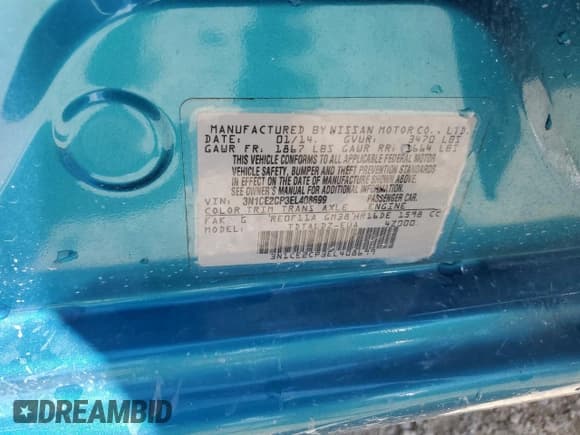 ✅ 2014 Nissan Note SV • VIN: 3N1CE2CP3EL408699 • Lot: 80623075. Listed on Copart with 107,772 mi. Free auction sales archive from the USA and detailed vehicle history report at DreamBid. Image 12.