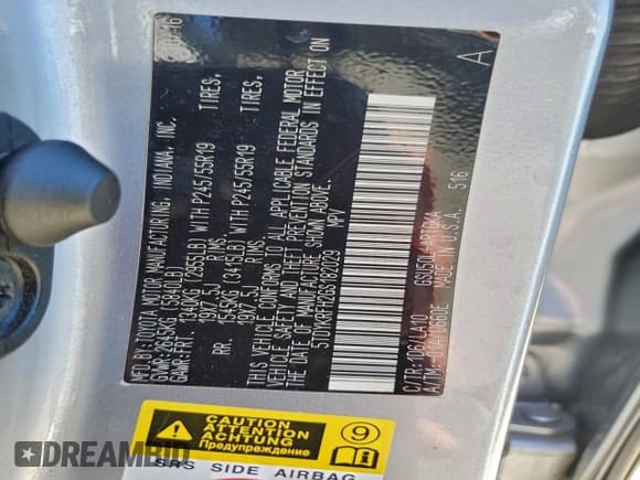 ✅ 2016 Toyota Highlander Limited • VIN: 5TDYKRFH2GS182029 • Lot: 91230765. Listed on Copart with 165,719 mi. Free auction sales archive from the USA and detailed vehicle history report at DreamBid. Image 13.