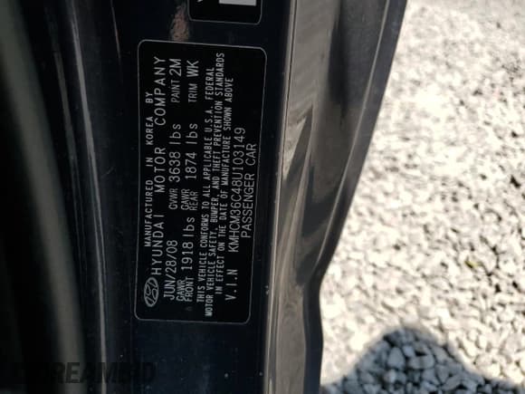 ✅ 2008 Hyundai Accent GS • VIN: KMHCM36C48U103149 • Лот: 58996295. Опубликован ранее на Copart с пробегом 123 164 миль. Бесплатный доступ к архиву аукционных продаж из США и подробный отчёт об истории автомобиля на DreamBid. Изображение 12.