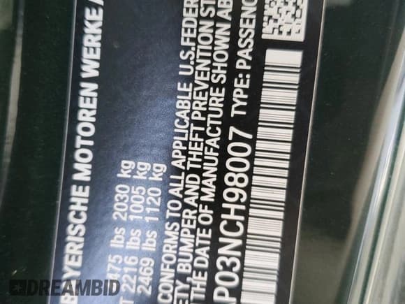 ✅ 2022 BMW 4 Series 430i • VIN: WBA53AP03NCH98007 • Lot: 54243395. Listed on Copart with 36,134 mi. Free auction sales archive from the USA and detailed vehicle history report at DreamBid. Image 12.