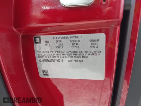 ✅ 2011 Chevrolet Corvette • VIN: 1G1YH2DW6B5106215 • Лот: 41636640. Опубликован ранее на IAAI с пробегом 41 440 миль. Бесплатный доступ к архиву аукционных продаж из США и подробный отчёт об истории автомобиля на DreamBid. Изображение 9.