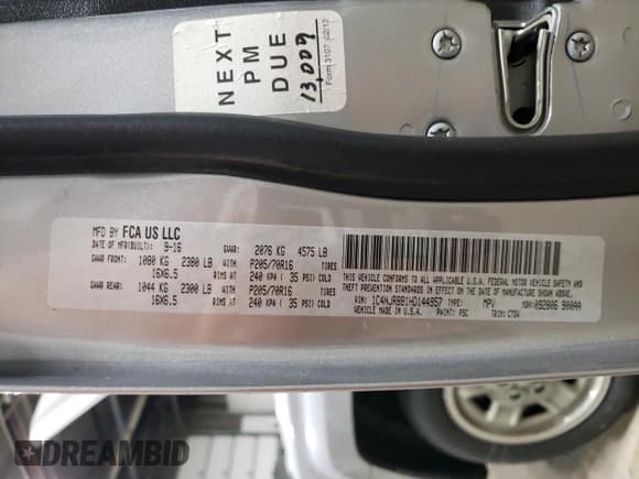 ✅ 2017 Jeep Patriot Sport • VIN: 1C4NJRBB1HD144957 • Лот: 93231115. Опубликован ранее на Copart с пробегом 74 668 миль. Бесплатный доступ к архиву аукционных продаж из США и подробный отчёт об истории автомобиля на DreamBid. Изображение 13.