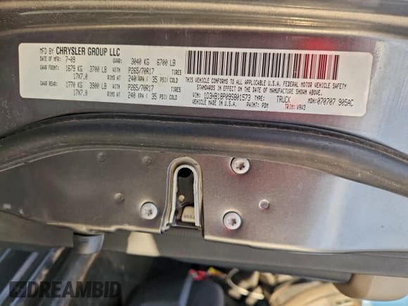 ✅ 2009 Dodge 1500 SLT • VIN: 1D3HB18P09S801573 • Lot: 95439815. Listed on Copart with Not provided. Free auction sales archive from the USA and detailed vehicle history report at DreamBid. Image 12.