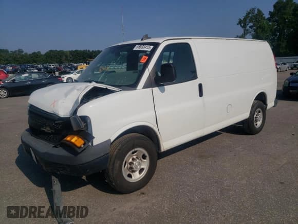 ✅ 2019 Chevrolet Express Cargo • VIN: 1GCWGAFP1K1308131 • Lot: 68938415. Listed on Copart with 148,402 mi. Free auction sales archive from the USA and detailed vehicle history report at DreamBid. Image 1.