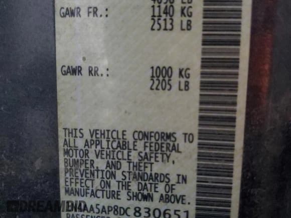 ✅ 2013 Nissan Maxima S • VIN: 1N4AA5AP8DC830651 • Lot: 92844485. Wystawiony na Copart z przebiegiem 251 298 mil. Bezpłatny archiwum sprzedaży aukcyjnych z USA i szczegółowy raport historii pojazdu na DreamBid. Zdjęcie 12.