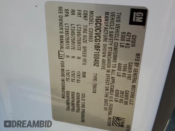 ✅ 2011 Chevrolet Silverado 2500HD Work Truck • VIN: 1GC0CVCG1BF100492 • Lot: 70327904. Wystawiony na Copart z przebiegiem 58 024 mil. Bezpłatny archiwum sprzedaży aukcyjnych z USA i szczegółowy raport historii pojazdu na DreamBid. Zdjęcie 13.