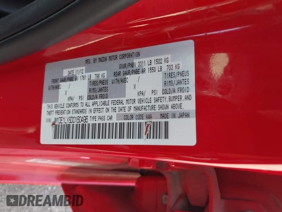 ✅ 2013 Mazda 2 Touring • VIN: JM1DE1LY8D0160496 • Лот: 42955291. Опубликован ранее на IAAI с пробегом 169 015 миль. Бесплатный доступ к архиву аукционных продаж из США и подробный отчёт об истории автомобиля на DreamBid. Изображение 9.