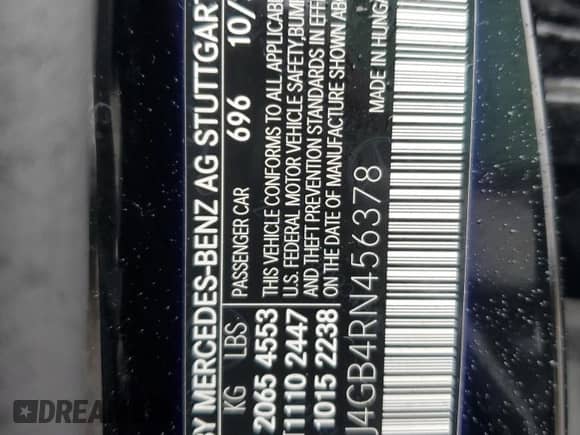 2024 Mercedes-Benz CLA 250 с VIN W1K5J4GB4RN456378, выставлен на аукционе Copart как лот 45326235 с пробегом 7 687 миль миль и Списание • Salvage title. История ставок и продаж доступна на DreamBid. Изображение 12.