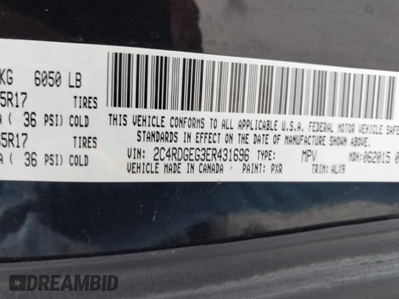 ✅ 2014 Dodge Grand Caravan R/T • VIN: 2C4RDGEG3ER431696 • Lot: 42847999. Listed on IAAI with 133,659 mi. Free auction sales archive from the USA and detailed vehicle history report at DreamBid. Image 9.