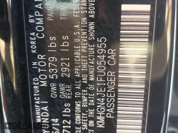 ✅ 2015 Hyundai Genesis 3.8L • VIN: KMHGN4JE1FU054955 • Lot: 42357415. Wystawiony na Copart z przebiegiem 89 798 mil. Bezpłatny archiwum sprzedaży aukcyjnych z USA i szczegółowy raport historii pojazdu na DreamBid. Zdjęcie 13.