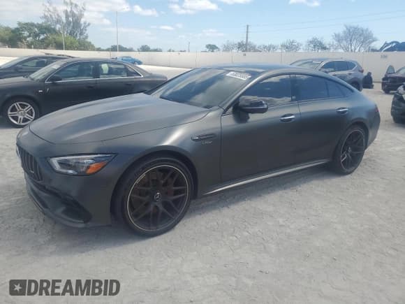 ✅ 2023 Mercedes-Benz AMG GT 43 • VIN: W1K7X5KB1PA054889 • Lot: 53025585. Listed on Copart with 25,758 mi. Free auction sales archive from the USA and detailed vehicle history report at DreamBid. Image 1.