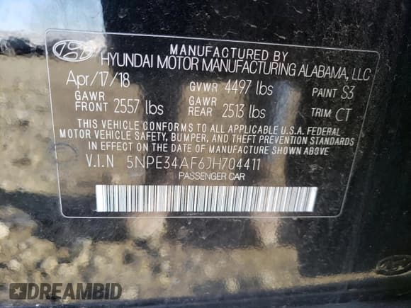 ✅ 2018 Hyundai Sonata Limited • VIN: 5NPE34AF6JH704411 • Лот: 40437763. Опубликован ранее на Copart с пробегом 45 246 миль. Бесплатный доступ к архиву аукционных продаж из США и подробный отчёт об истории автомобиля на DreamBid. Изображение 13.