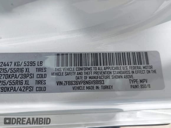 ✅ 2022 Ram ProMaster City Passenger • VIN: ZFB636VP8N6V98193 • Лот: 42372823. Опубликован ранее на IAAI с пробегом 55 990 миль. Бесплатный доступ к архиву аукционных продаж из США и подробный отчёт об истории автомобиля на DreamBid. Изображение 9.
