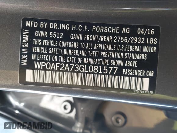 ✅ 2016 Porsche Panamera GTS • VIN: WP0AF2A73GL081577 • Lot: 43571511. Wystawiony na IAAI z przebiegiem 39 723 mil. Bezpłatny archiwum sprzedaży aukcyjnych z USA i szczegółowy raport historii pojazdu na DreamBid. Zdjęcie 9.