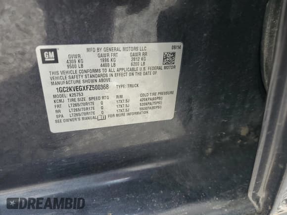 ✅ 2015 Chevrolet Silverado 2500HD LT • VIN: 1GC2KVEGXFZ500368 • Lot: 63537205. Wystawiony na Copart z przebiegiem 215 282 mil. Bezpłatny archiwum sprzedaży aukcyjnych z USA i szczegółowy raport historii pojazdu na DreamBid. Zdjęcie 12.
