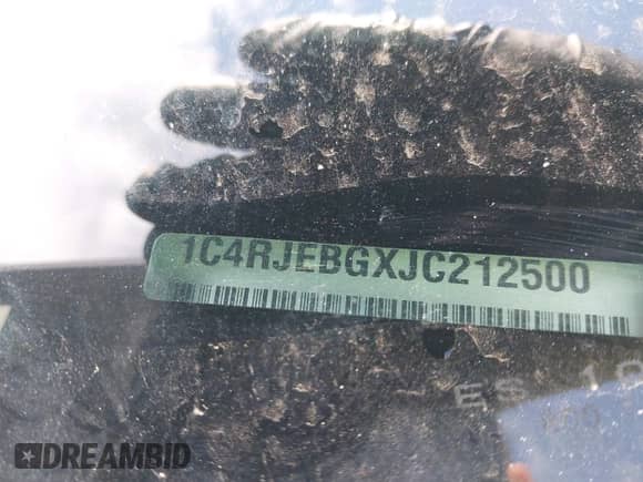 2018 Jeep Grand Cherokee Limited z VIN 1C4RJEBGXJC212500, wystawiony jako IAAI lot #43072274 z przebiegiem 38 696 mil mil oraz . Historia ofert i sprzedaży dostępna na DreamBid. Obrazek 9.