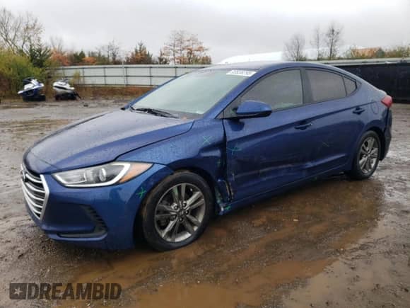 2017 Hyundai Elantra SE with VIN 5NPD84LF3HH023126, listed as a Copart auction lot 90838295 with 143,036 mi miles and Salvage title. Bid and sale history available at DreamBid. Image 1.