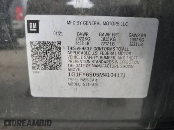 2021 Chevrolet Bolt EV LT с VIN 1G1FY6S05M4104171, выставлен на аукционе Copart как лот 79532983 с пробегом 29 643 миль миль и . История ставок и продаж доступна на DreamBid. Изображение 12.