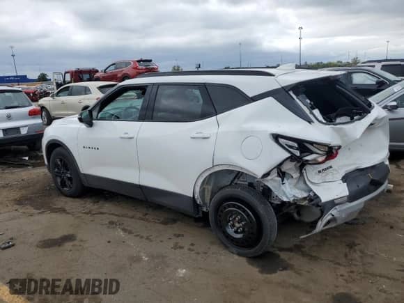 2021 Chevrolet Blazer LT with VIN 3GNKBCRS2MS586117, listed as a Copart auction lot 71646984 with 23,315 mi miles and Non repairable. Bid and sale history available at DreamBid. Image 2.