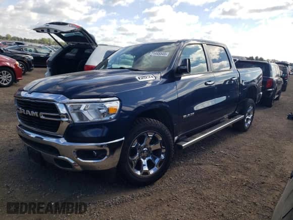 2019 Ram 1500 Big Horn с VIN 1C6RRFFG6KN818754, выставлен на аукционе Copart как лот 71445545 с пробегом 43 994 миль миль и Списание • Salvage title. История ставок и продаж доступна на DreamBid. Изображение 1.