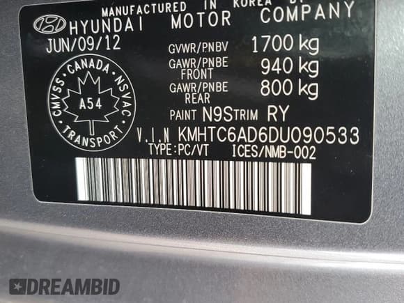✅ 2013 Hyundai Veloster w/Gray Int • VIN: KMHTC6AD6DU090533 • Lot: 74840004. Wystawiony na Copart z przebiegiem 223 078 mil. Bezpłatny archiwum sprzedaży aukcyjnych z USA i szczegółowy raport historii pojazdu na DreamBid. Zdjęcie 12.
