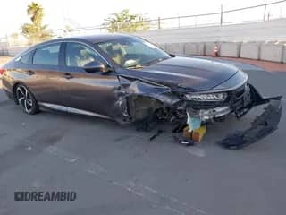 2018 Honda Accord Sport with VIN 1HGCV1F36JA201632, listed as a IAAI auction lot 43476677 with 111,542 mi miles and . Bid and sale history available at DreamBid. Image 1.