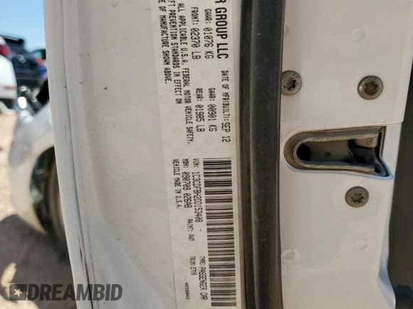 ✅ 2013 Dodge Dart SXT • VIN: 1C3CDFBH2DD153408 • Lot: 67386685. Listed on Copart with 102,707 mi. Free auction sales archive from the USA and detailed vehicle history report at DreamBid. Image 12.