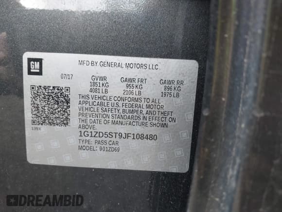 ✅ 2018 Chevrolet Malibu LT • VIN: 1G1ZD5ST9JF108480 • Lot: 42230437. Wystawiony na IAAI z przebiegiem 142 004 mil. Bezpłatny archiwum sprzedaży aukcyjnych z USA i szczegółowy raport historii pojazdu na DreamBid. Zdjęcie 9.