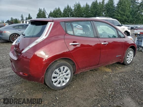 ✅ 2017 Nissan LEAF S • VIN: 1N4BZ0CP5HC303248 • Lot: 96981725. Listed on Copart with 47,262 mi. Free auction sales archive from the USA and detailed vehicle history report at DreamBid. Image 3.